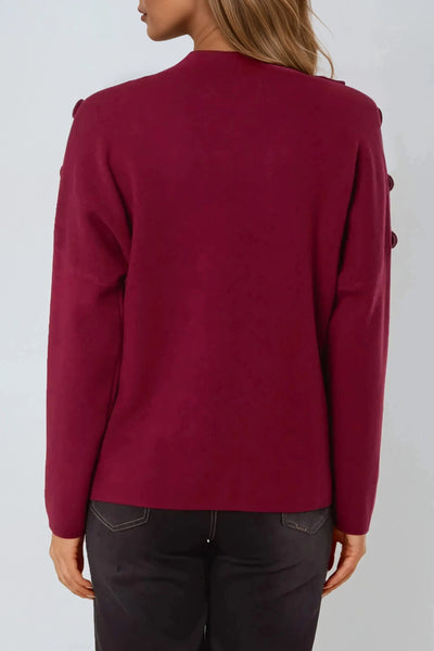 Wine High Neck Jumper