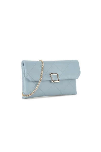 Blue Grey Clutch Bag