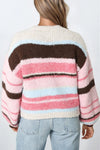 Pink Striped Knitted Jumper