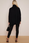 Black Cowl Neck Poncho Jumper