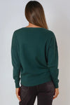 Green Crew Neck Fine Knit Jumper