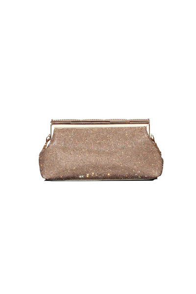 Gold Diamante Clutch Bag