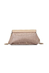 Rose Gold Diamante Clutch Bag