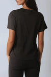 Black Embellished Leopard Cherry T Shirt