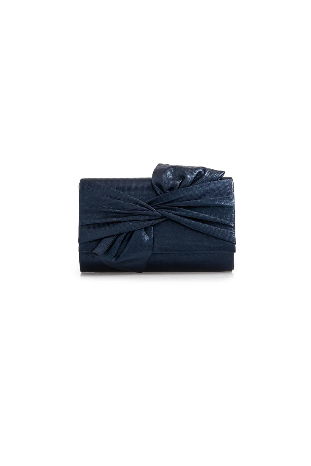 Navy Evening Clutch Bag with Bow Detail