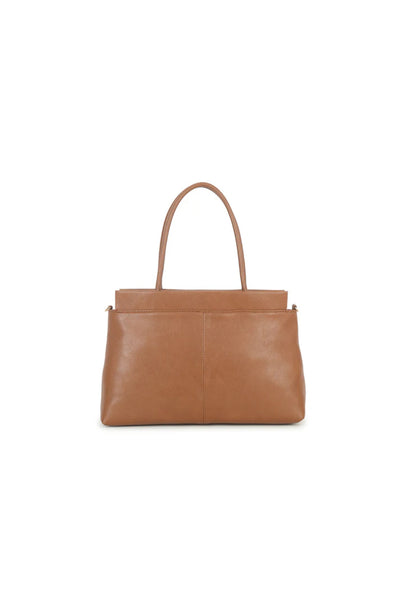 Brown Faux Leather Handbag