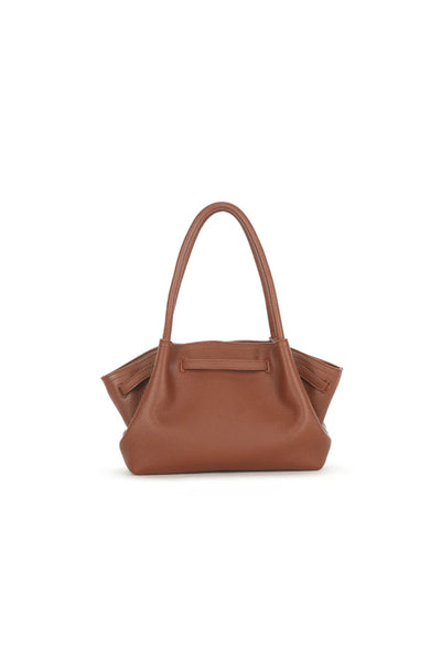 Brown Faux Leather  Medium Tote Bag