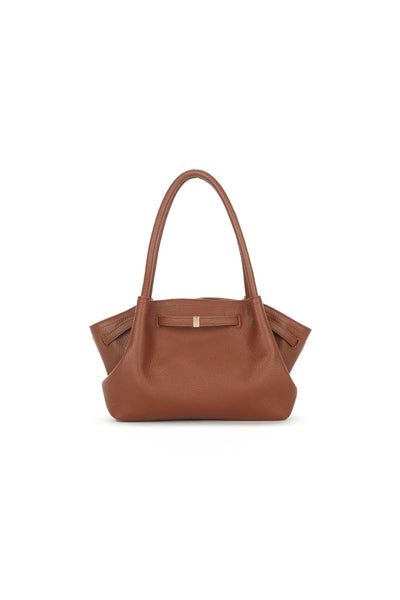 Brown Faux Leather  Medium Tote Bag