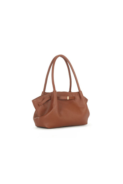 Brown Faux Leather  Medium Tote Bag