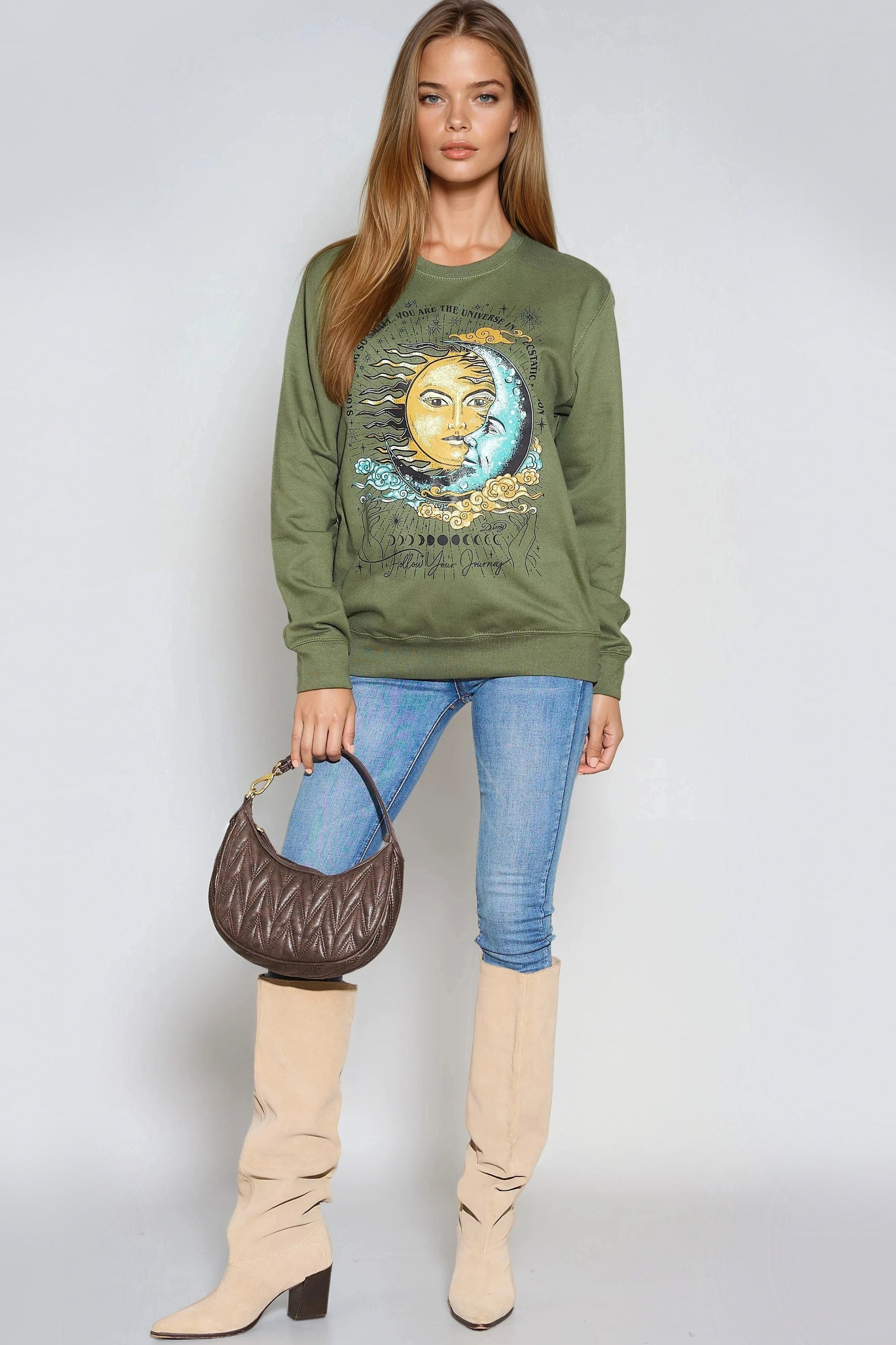 Green Follow Your Journey Sweatshirt