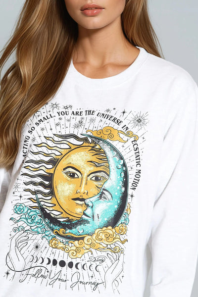 White Follow Your Journey Sweatshirt