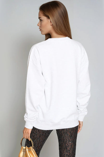 White Follow Your Journey Sweatshirt