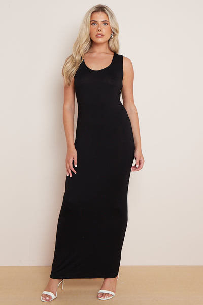 Black Racerback Maxi Dress