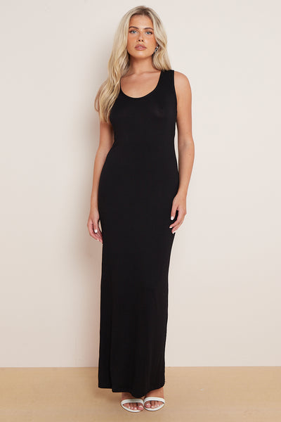 Black Racerback Maxi Dress