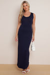 Navy Racerback Maxi Dress