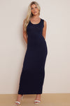 Navy Racerback Maxi Dress