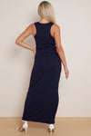 Navy Racerback Maxi Dress