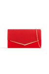 Red Glitter Envelope Clutch Bag