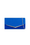 Royal Blue Glitter Envelope Clutch Bag