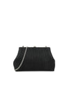 Black Glitter Clutch Bag with Removable Chain