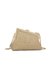 Gold Pearl Asymmetric Evening Bag