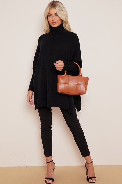 Brown 2 Piece Top Handle Handbag
