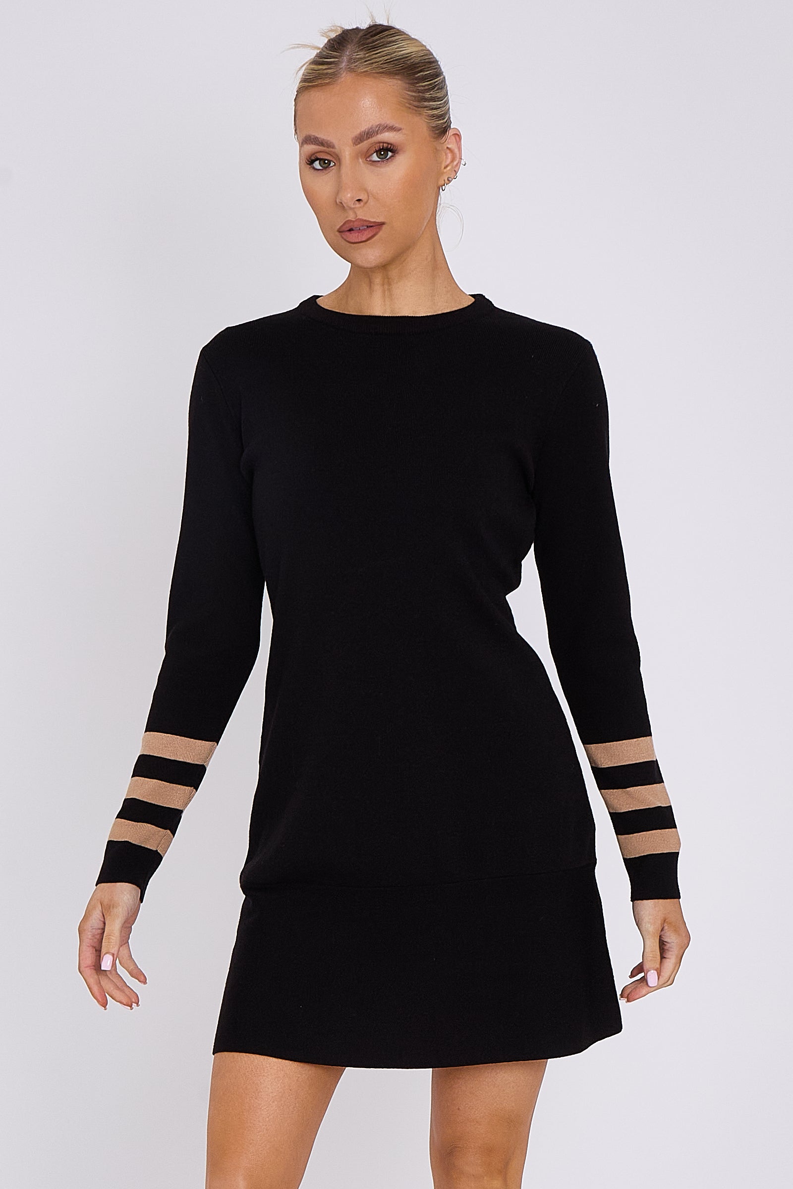 Black Knit Mini Dress