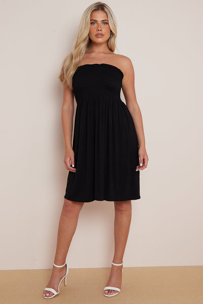 Black Bandeau Summer Dress