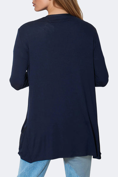 Navy Boyfriend Cardigan with Pockets