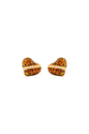 Gold Leopard Heart Earrings