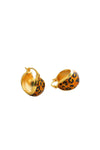 Gold Leopard Hoop Earrings