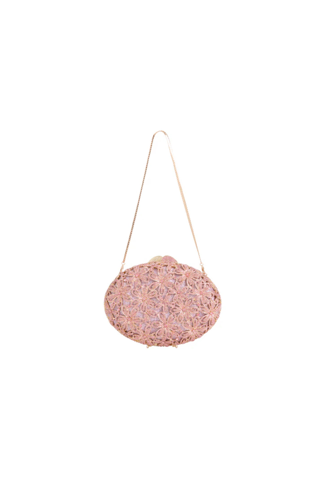 Pink Crystal Embellished Evening Bag