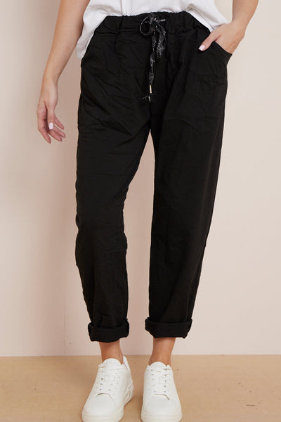 Black Magic Drawstring Trousers