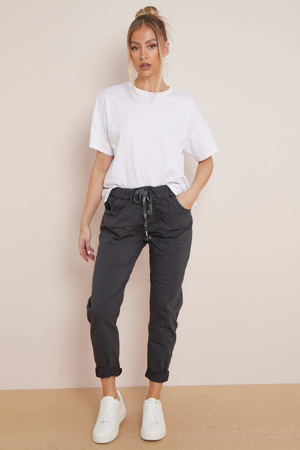 Charcoal Magic Drawstring Trousers