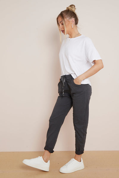 Charcoal Magic Drawstring Trousers