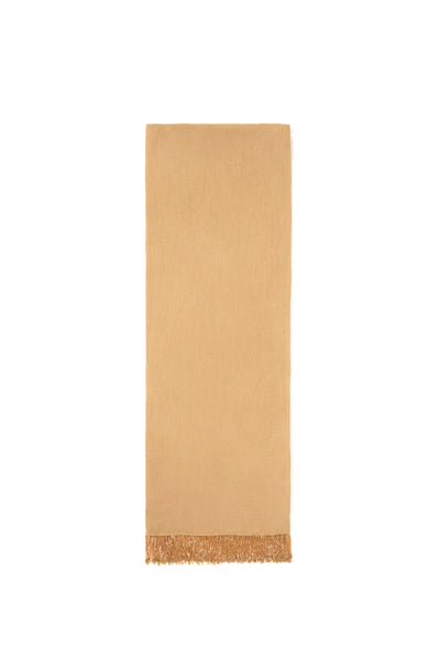 Beige Pashmina Shawl with Beaded Tassels