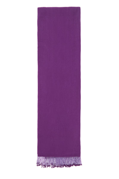 Purple Pashmina Shawl with Beaded Tassels
