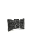 Black Pearl Bow Clutch Bag