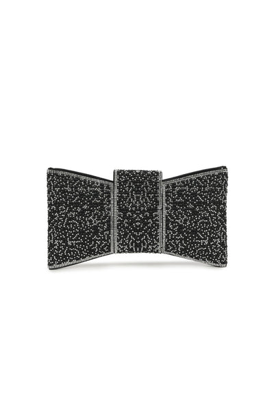 Black Pearl Bow Clutch Bag