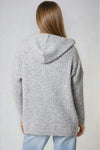 Grey Ribbed Soft Knit Hoodie