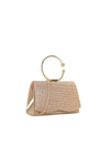 Rose Gold Glitter Ring Handle Evening Bag
