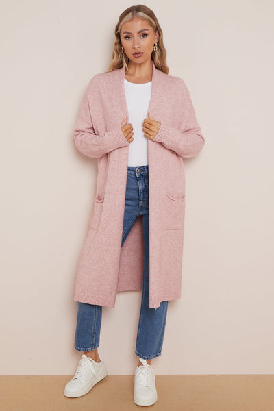 Pink Soft Knit Cardigan with Star Detail