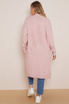 Pink Soft Knit Cardigan with Star Detail