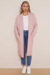 Pink Soft Knit Cardigan with Star Detail