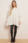 Beige Soft Knit Poncho Jumper