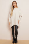 Beige Soft Knit Poncho Jumper