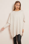 Beige Soft Knit Poncho Jumper