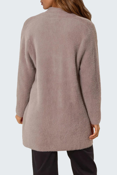 Mocha Soft Open Front Cardigan