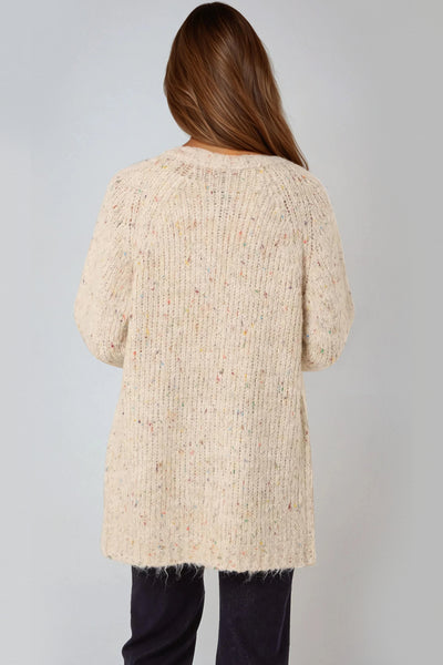 Stone Space Dye Knit Pocket Cardigan