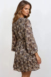 Black Spotty Belted Mini Dress